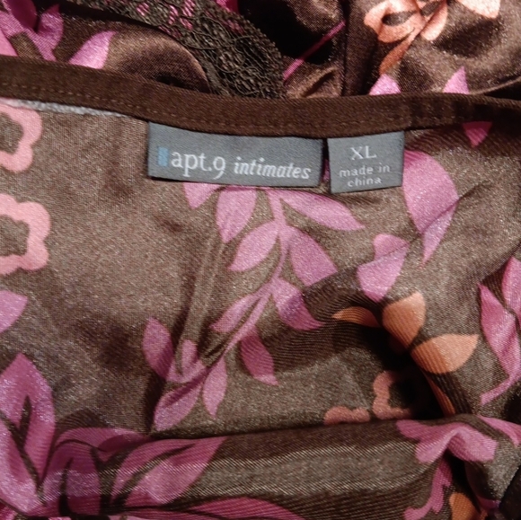 Apt.9 Intimate Floral Lace Trim Sleepwear Set Size Xl - Picture 5 of 5